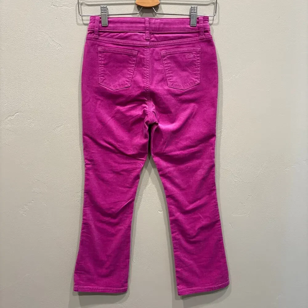 Vineyard Vines Girl Kick Flare Corduroy Jeans Dahlia Pink - Girls Size: 10
